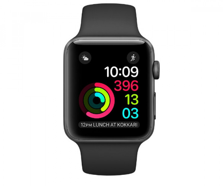 Apple Watch Series 1 38mm Space Gray Aluminum Case with Black Sport Band (MP022)